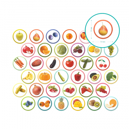 Set magneti Montessori - Fructe si legume [4]