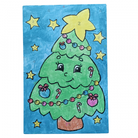 Set pictura pe numere - Bradutul de Craciun [1]