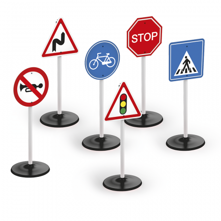 Seturi de construit - Set semne de circulatie mari (6 buc.)