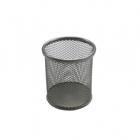 BIROTICĂ - SUPORT BIROU CILINDRIC ECADA ARGINTIU 95001AG