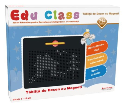 Jocuri magnetice - Tablita de desen cu magneti - 714 piese