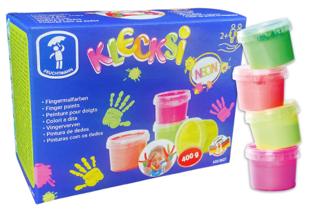 Vopsea pentru pictura cu degetele - 4 culori neon [1]