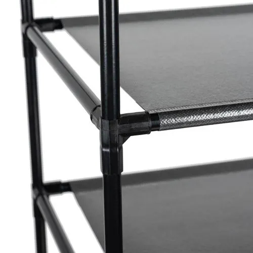 Pantofar modular 10 module pentru 10 perechi, raft pantofi metalic pentru hol, negru, 176 cm [5]