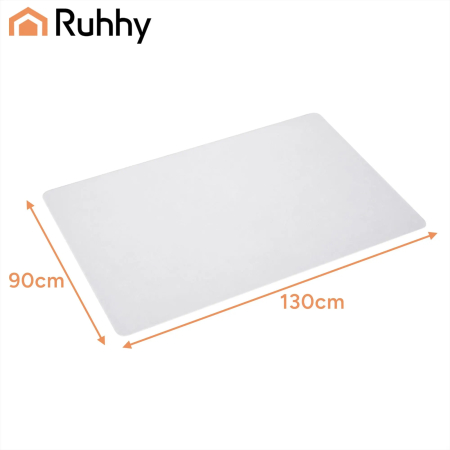 Covoraș protecție podea și parchet sub scaun birou cu rotile, 90x130 cm, PVC transparent [3]