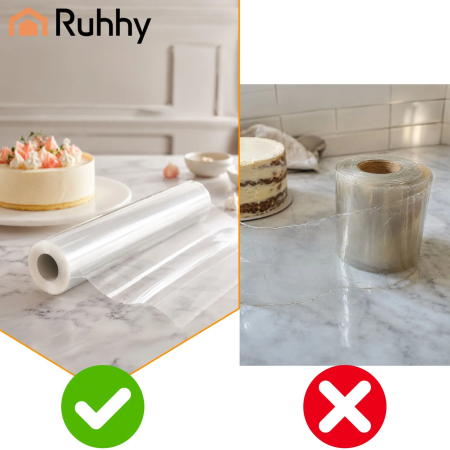 Folie margine cofetărie PET transparent 20 cm x 10 m, bandă pentru torturi, mousse și cheesecake [6]