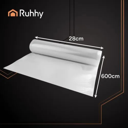 Pungi de vidat striată rolă 28x600 cm, tip mânșon pentru aparat de vidat alimente și congelator [2]