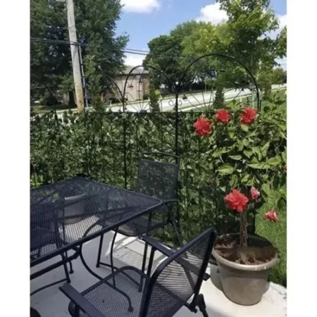 Gard viu artificial pentru balcon și gard, 6 panouri frunze verzi, 300x50 cm, protecție vizuală [5]