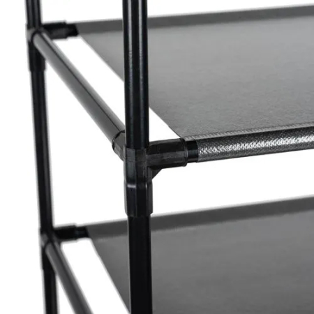 Pantofar modular 10 module pentru 10 perechi, raft pantofi metalic pentru hol, negru, 176 cm [4]