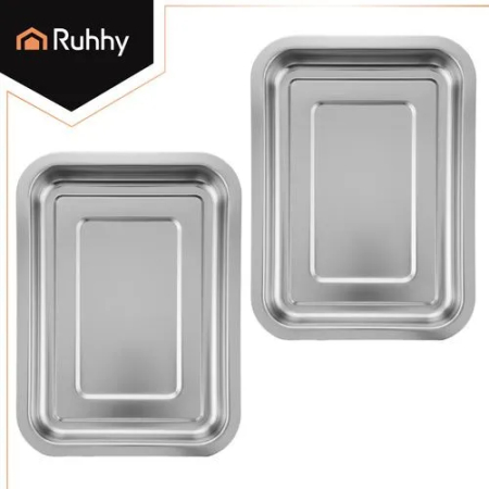 Tocător bambus cu 2 recipiente inox detașabile, fund de lemn pentru bucătărie, 40x30 cm [2]