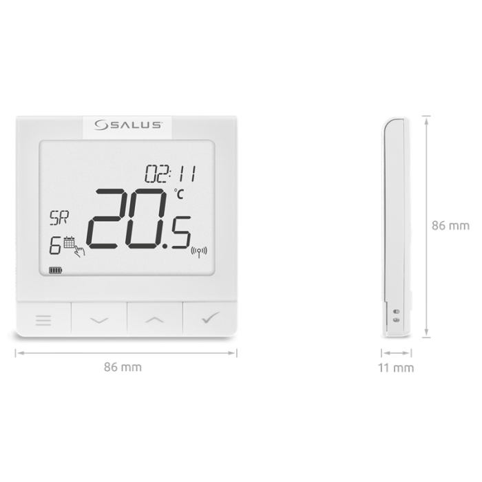Termostat de ambient pentru centrala, wireless, Salus Quantum WQ610RF, Opentherm, programabil, protectie la inghet, afisaj digital, IP30, alb Vezi brandul Salus [2]