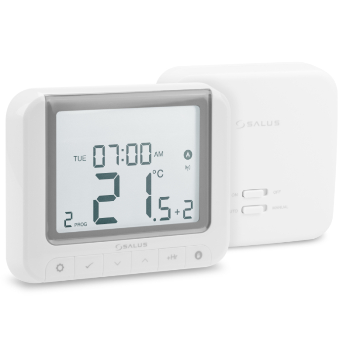 Termostat de ambient pentru centrala, wireless, Salus RT520RF, programabil, protectie la inghet, afisaj digital, IP20, alb [3]