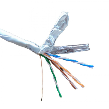 Curenti slabi - Cablu FTP cupru GRI cat 5E 24AWG (305M)