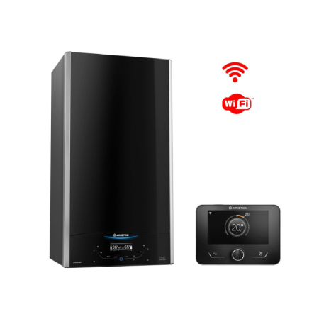 Centrala termica pe gaz in condensare, Ariston Alteas One+ Net 24, murala, afisaj LCD, IPX5D, protectie inghet, schimbator caldura inox + kit evacuare [2]