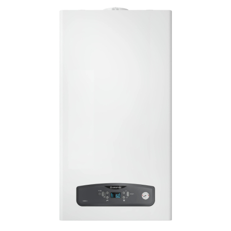 Centrale termice - Centrala termica pe gaz in condensare, Ariston Cares S24, murala, afisaj digital, IPX5D, schimbator caldura inox, compatibila GPL + kit evacuare