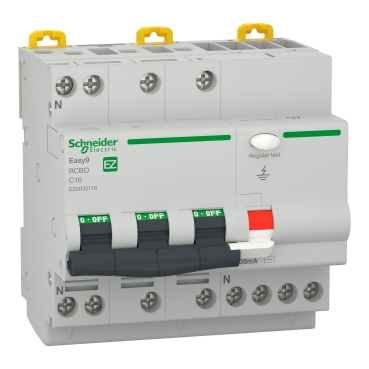 Sigurante automate si diferentiale - Siguranta automata diferentiala Vigi 3P+N 16A AC RCBO 30mA Schneider Electric