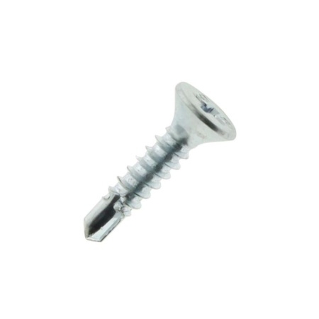 Materiale electrice - Surub autoforant cap inecat PH2 D-4.8mm L-38mm vf-4mm DIN7504P fixare metal/metal zincat alb ENERGO