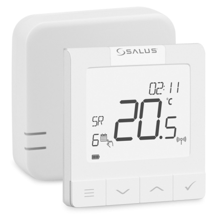 Instalatii termice - Termostat de ambient pentru centrala, wireless, Salus Quantum WQ610RF, Opentherm, programabil, protectie la inghet, afisaj digital, IP30, alb Vezi brandul Salus