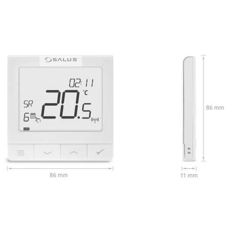 Termostat de ambient pentru centrala, wireless, Salus Quantum WQ610RF, Opentherm, programabil, protectie la inghet, afisaj digital, IP30, alb Vezi brandul Salus [1]