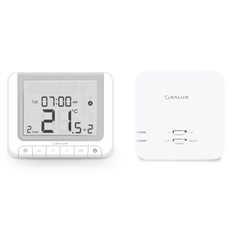 Termostat de ambient pentru centrala, wireless, Salus RT520RF, programabil, protectie la inghet, afisaj digital, IP20, alb [1]