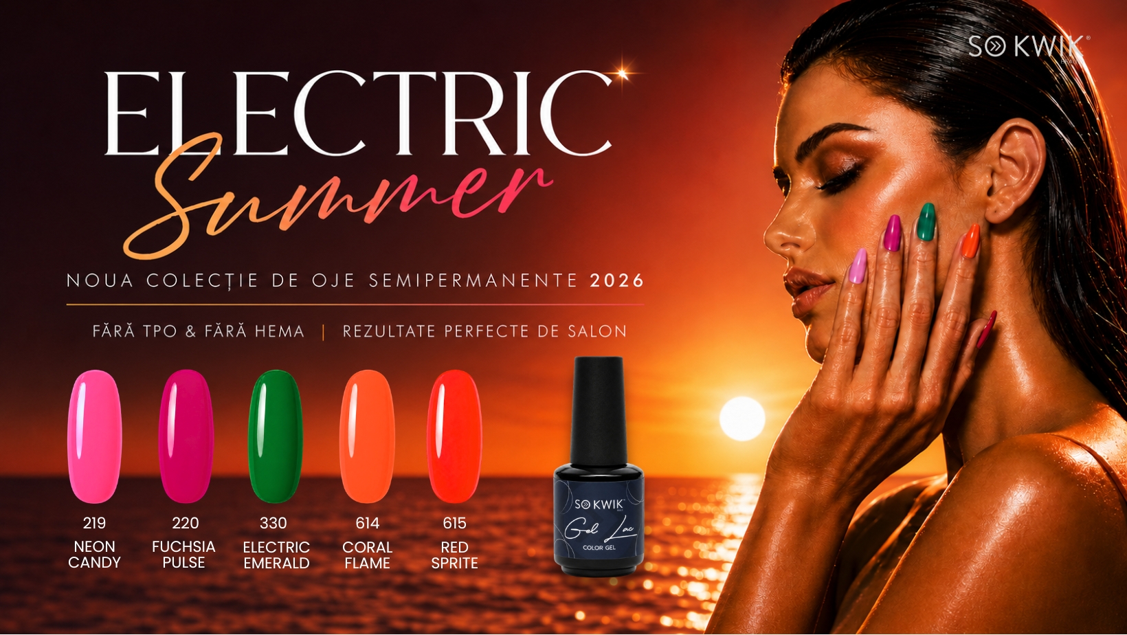 Electric Summer SoKwik: 5 nuanțe neon pentru manichiuri de vară