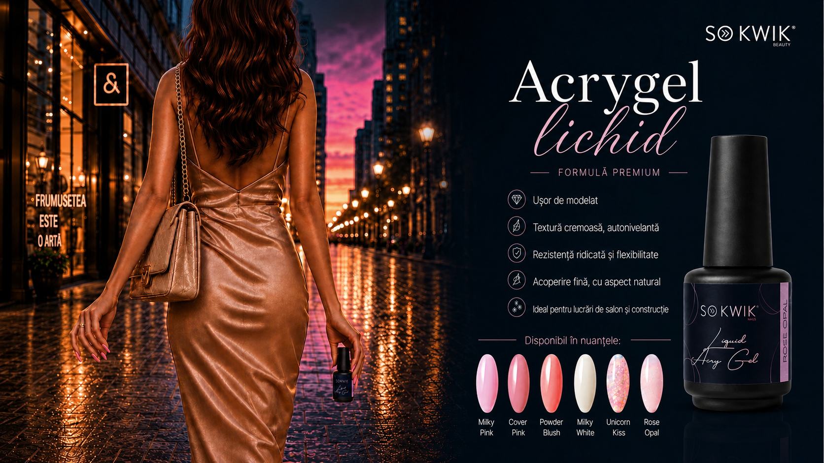 Glow Avenue SoKwik: Liquid AcryGel pentru construcții naturale și tehnica fără pilire