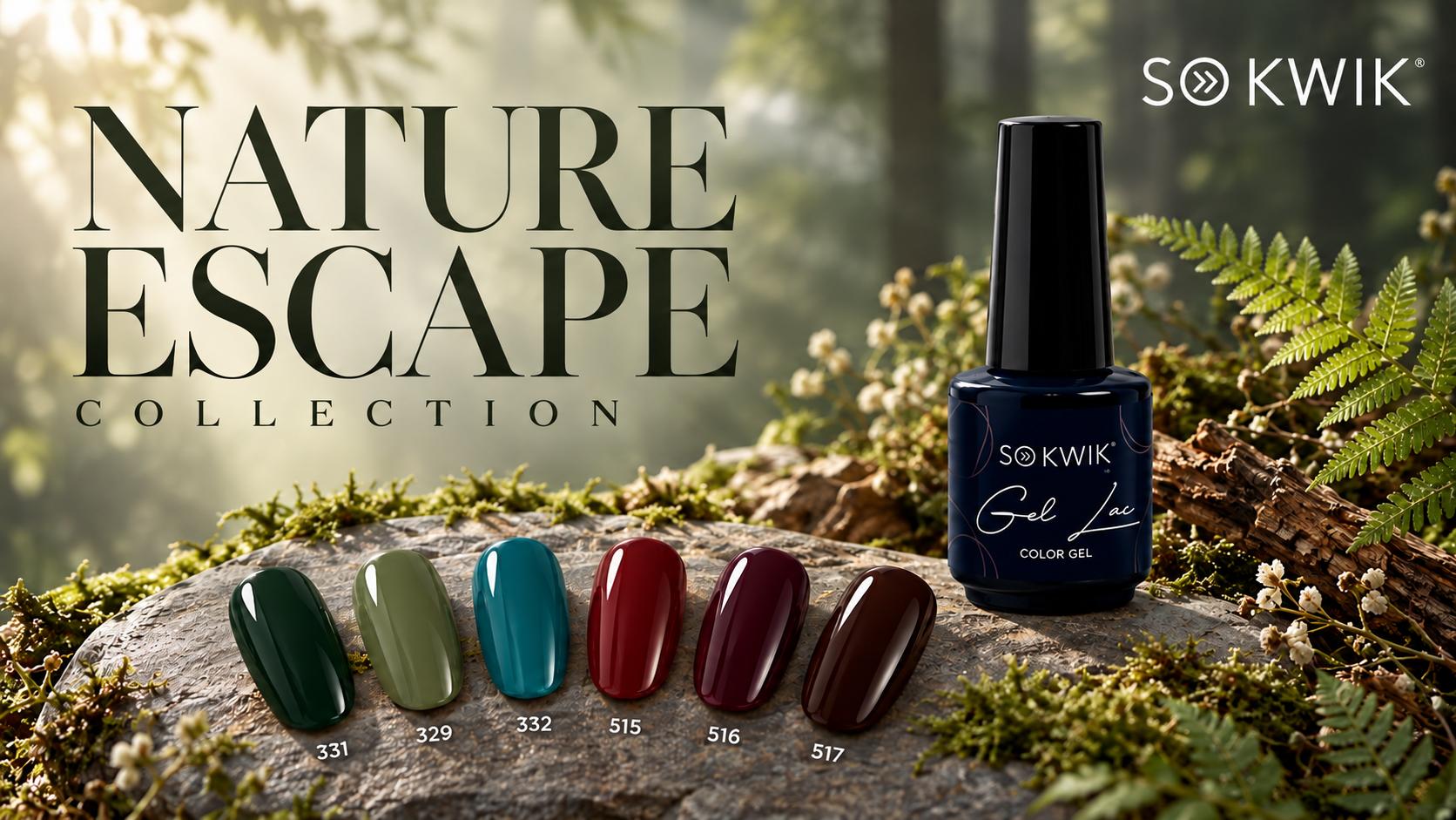 Ce culoare de ojă semipermanentă să alegi? Inspiră-te din SoKwik Nature Escape