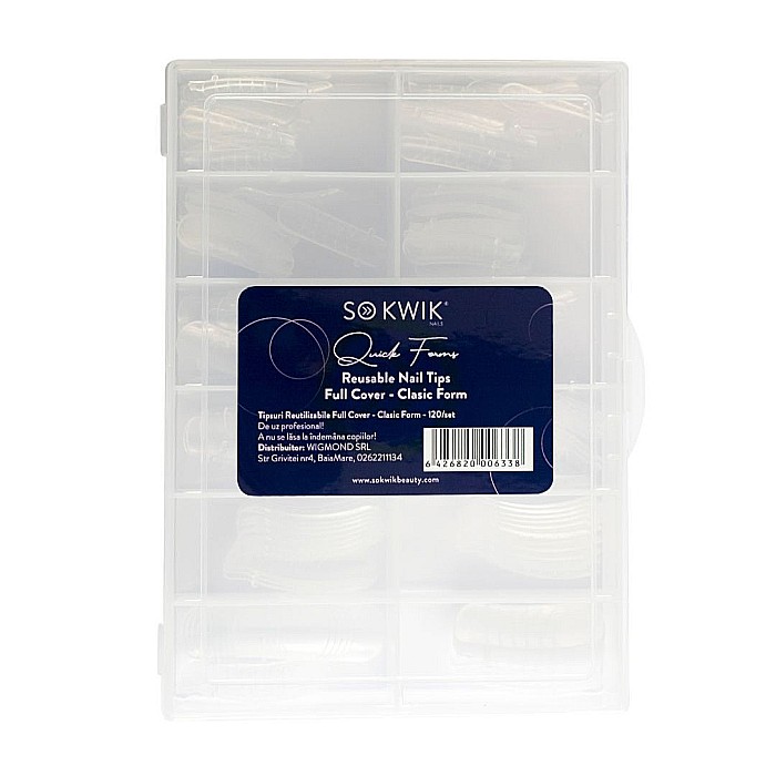 SoKwik - Quick Forms - Tipsuri Reutilizabile Full Cover - Clasic Form (120/set) [2]