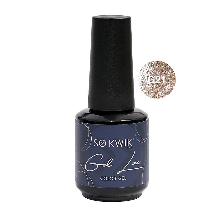 SoKwik - Oja Semipermanenta Glitter Collection Sampanie G21 (15 ml) [1]