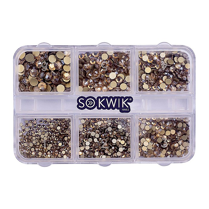 SoKwik - Strasuri 6 marimi/cutie Champagne 02 [1]