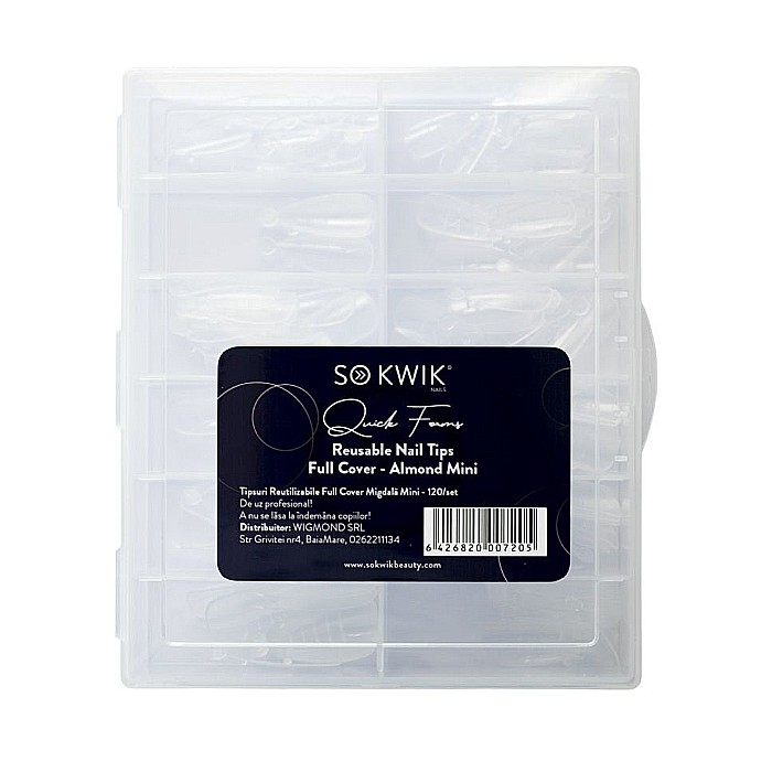 SoKwik - Quick Forms - Tipsuri reutilizabile Full Cover Migdala MINI (120/set) [3]