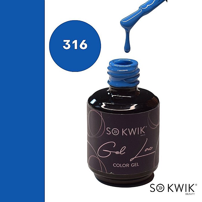 SoKwik - Oja Semipermanenta Blue&Green Collection Albastru Printesa 316 (15 ml) [3]