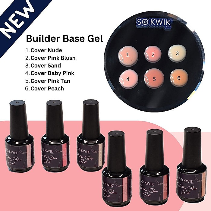 SoKwik - Builder Rubber Base Gel Cover Pink Blush (15ml) [3]