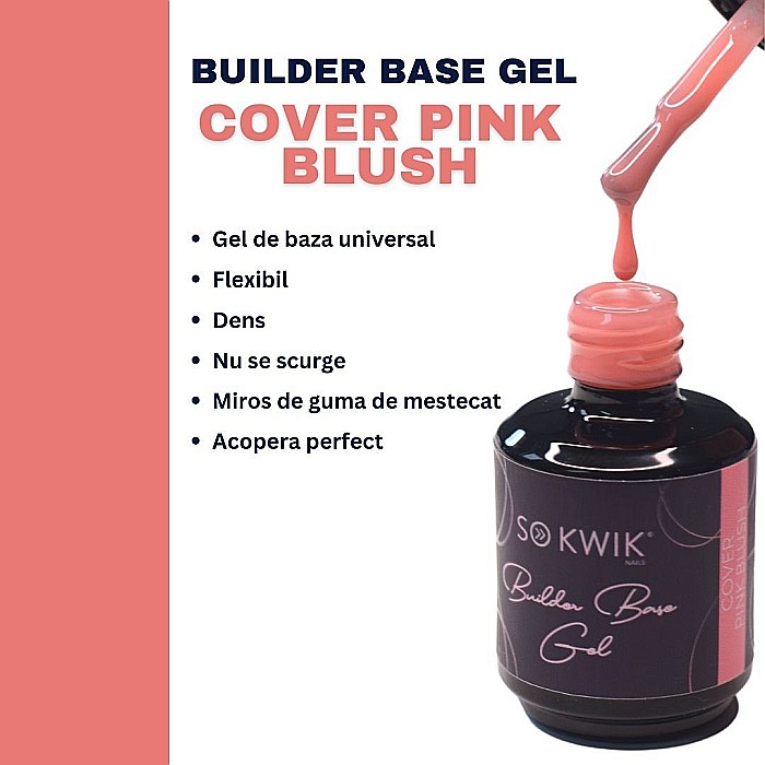 SoKwik - Builder Rubber Base Gel Cover Pink Blush (15ml) [4]