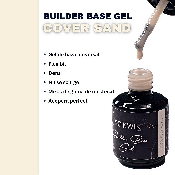 SoKwik - Builder Rubber Base Gel Cover Sand (15ml) [4]