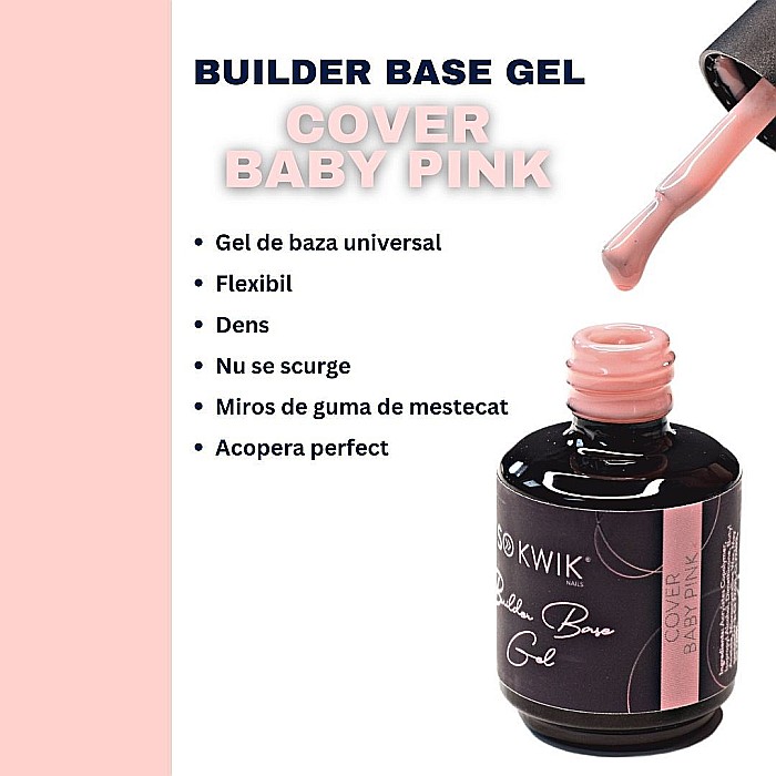 SoKwik - Builder Rubber Base Gel Cover Baby Pink (15ml) [4]