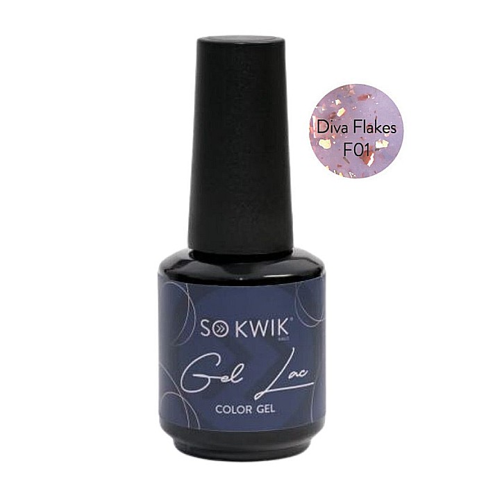 SoKwik - Oja Semipermanenta Diva Flakes Collection F01 (15ml) [1]