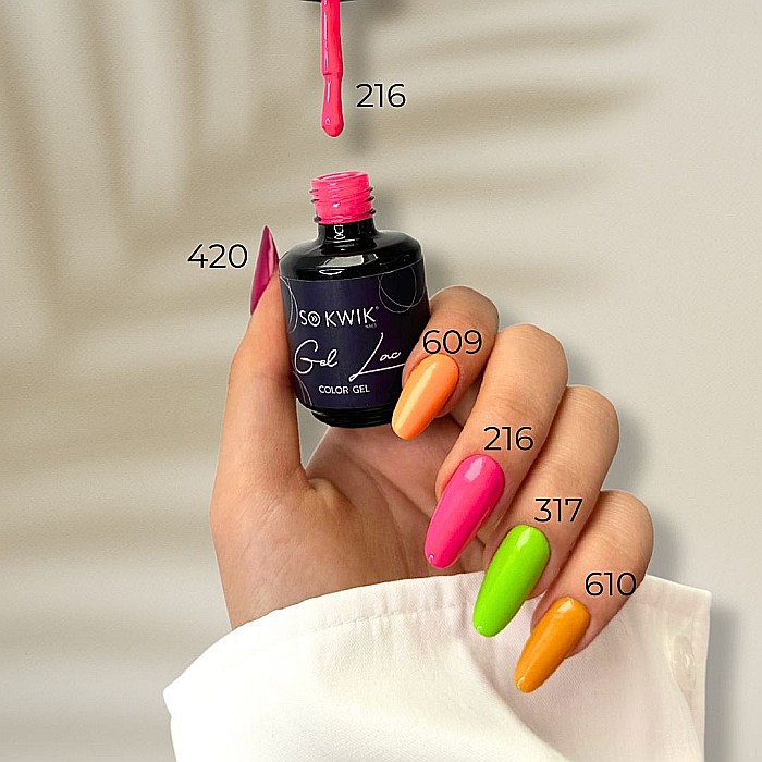 SoKwik - Oja Semipermanenta Yellow&Orange Collection 609 (15 ml) [7]