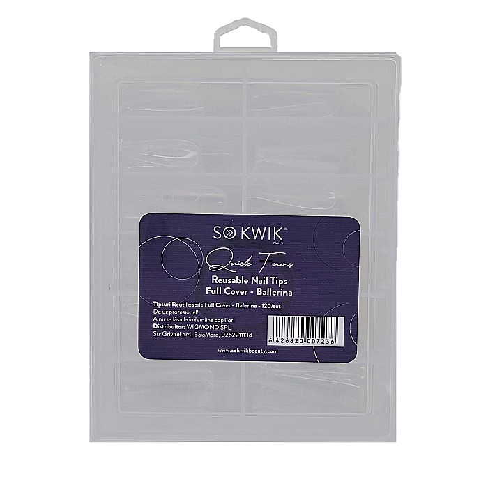 SoKwik - Quick Forms - Tipsuri reutilizabile Full Cover Ballerina (120/set) [3]