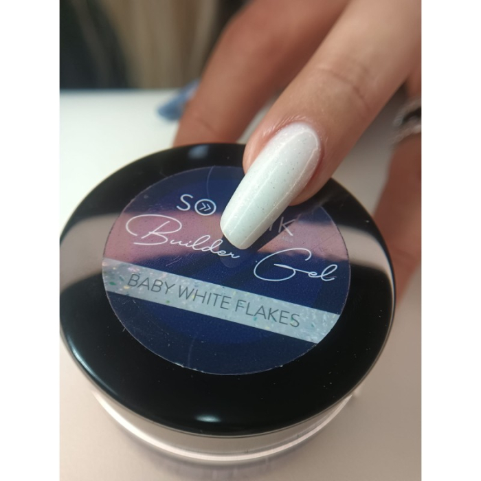 Gel de constructie pentru unghii – Builder Gel Baby White Flakes [5]