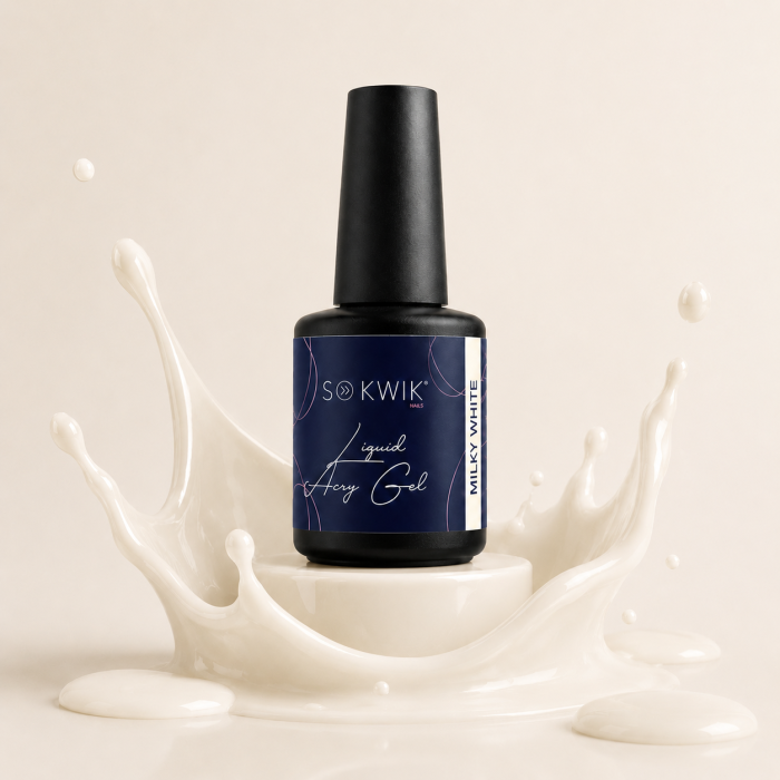 Liquid AcryGel SoKwik 01 Milky White 15ml alb laptos [2]