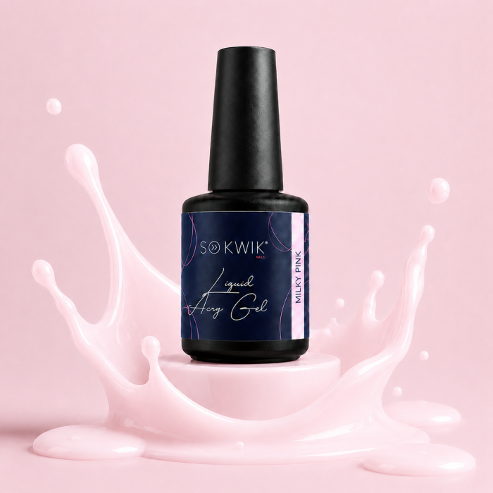 Liquid AcryGel SoKwik 02 Milky Pink 15ml roz laptos [2]