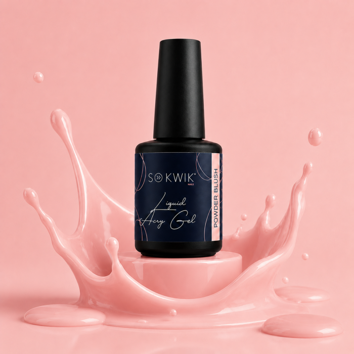 Liquid AcryGel SoKwik 04 Powder Blush 15ml nude piersica pudrat [2]