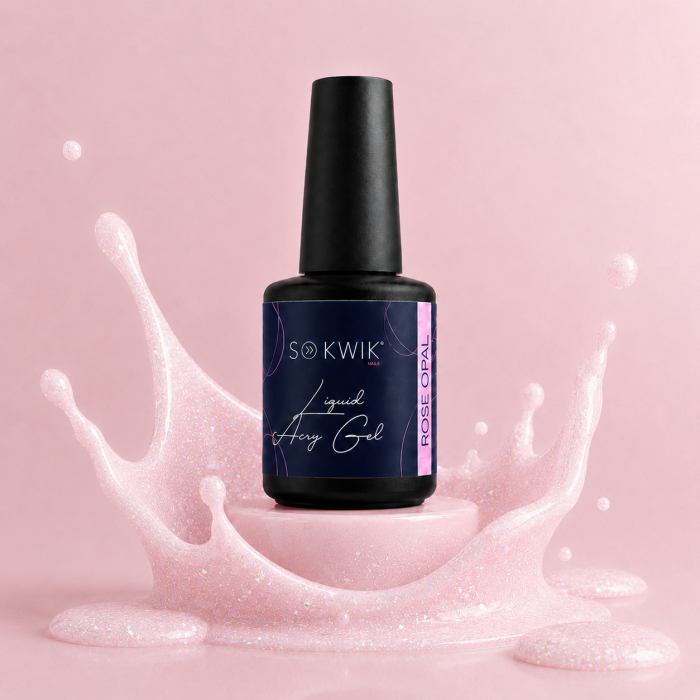 Liquid AcryGel SoKwik 06 Rose Opal 15ml cu particule opalescente [2]