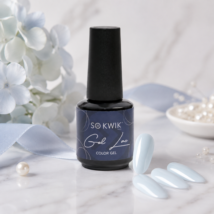 Oja semipermanenta SoKwik 111 Powder Sky bleu pudrat [2]