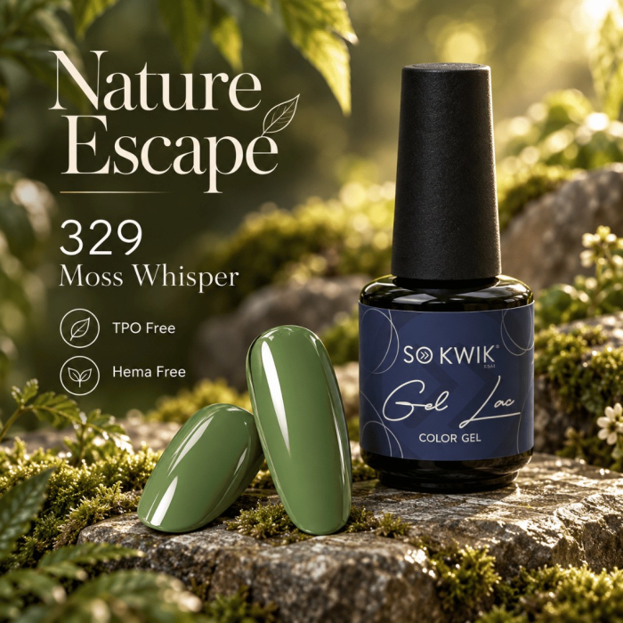 Oja Semipermanenta SoKwik Nature Escape 329 Moss Whisper 15ml [2]