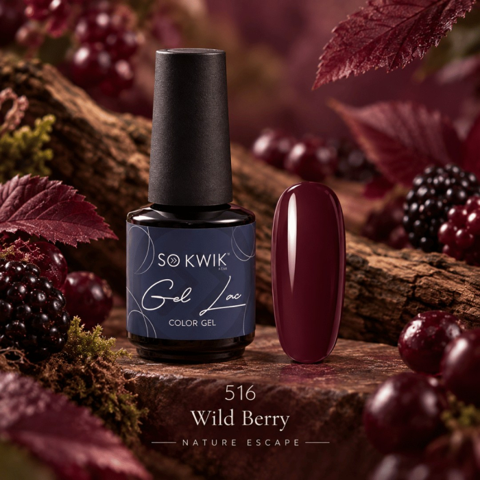Oja Semipermanenta SoKwik Nature Escape 516 Wild Berry 15ml [2]