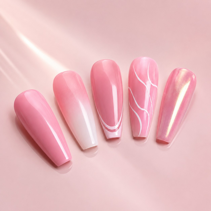 Oja semipermanenta SoKwik 022 Pink Blossom Soft Bloom Collection [3]
