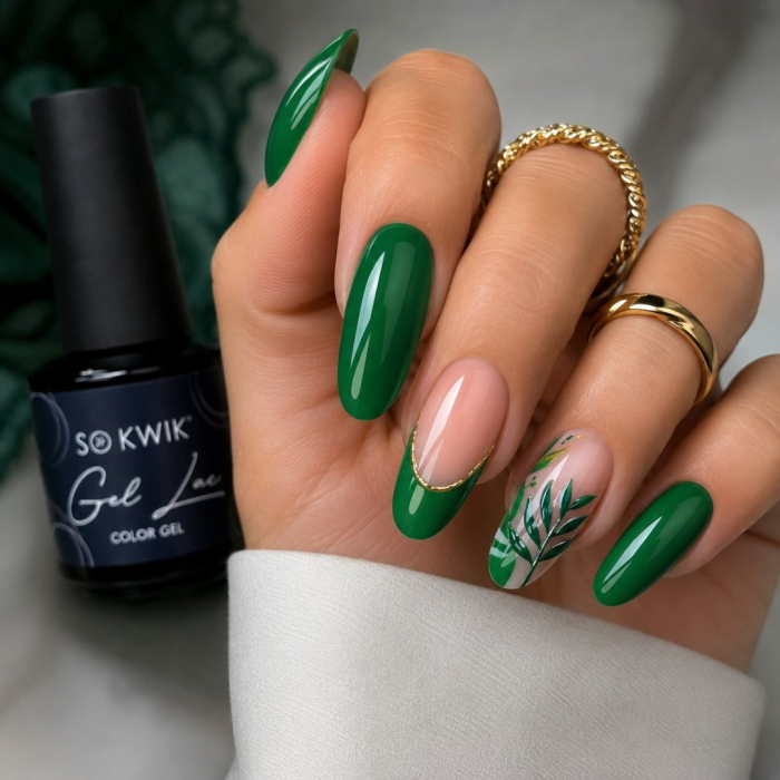 Oja semipermanenta SoKwik 330 Electric Emerald verde smarald [3]