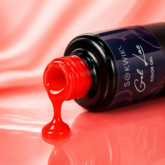 Oja semipermanenta SoKwik 615 Red Sprite rosu neon [2]