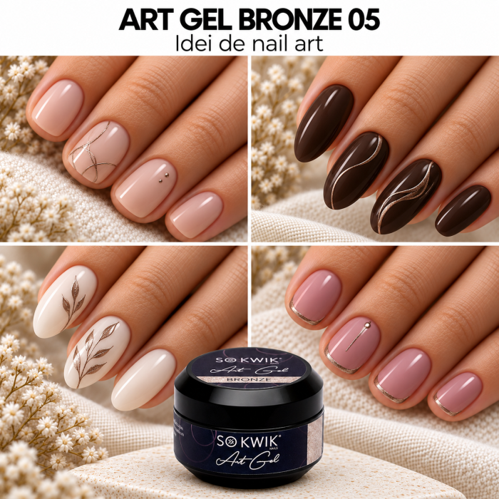 Gel Decor Unghii Bronze Rose Art Gel Bronze 05 SoKwik 15g TPO Free si Hema Free [3]